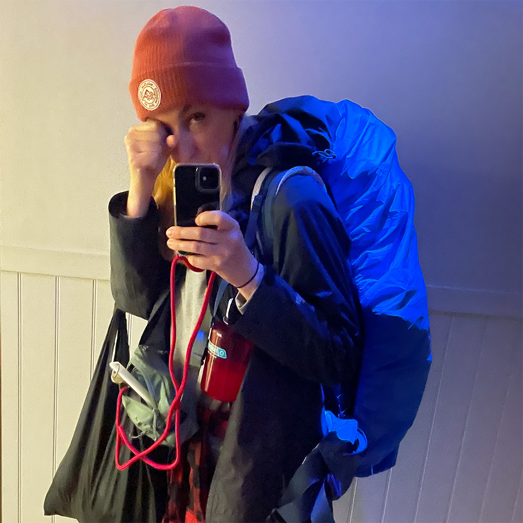 Selfie, ich bin traurig, dass es wieder nach Hause geht